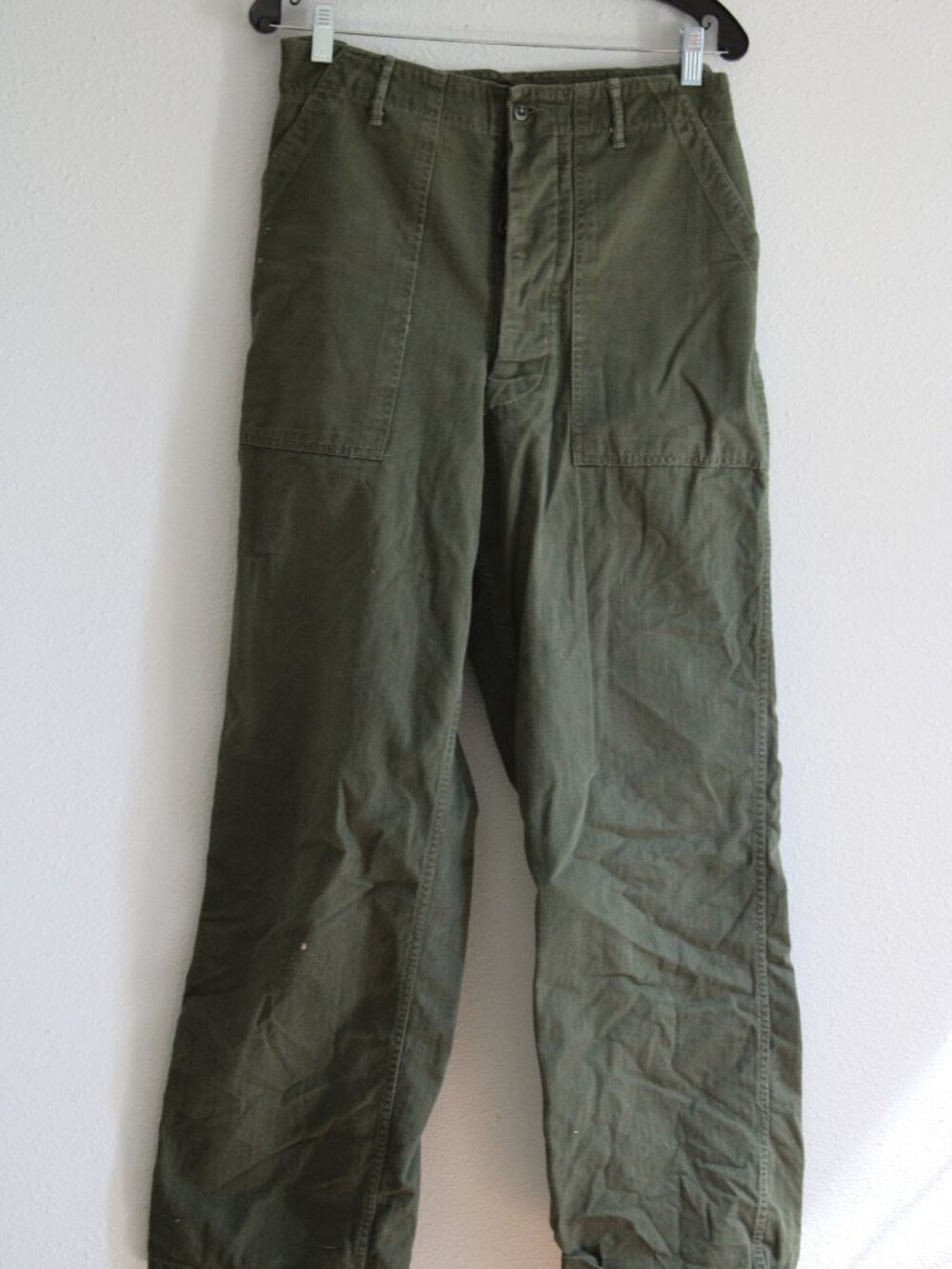 Vintage Utility High Waist Army WW2 1940s Cotton Field Pants Trousers USA Made